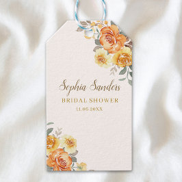 Springtime Bridal Shower Featuring Orange Blossoms Presentetikett