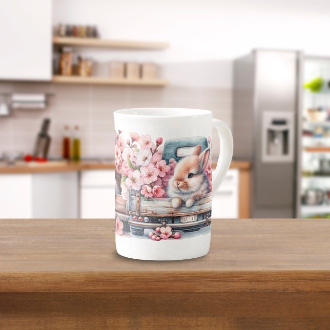 "Springtime Bunnies" Bone China Specialty Mugg Benporslin Mugg (Skapare uppladdad)