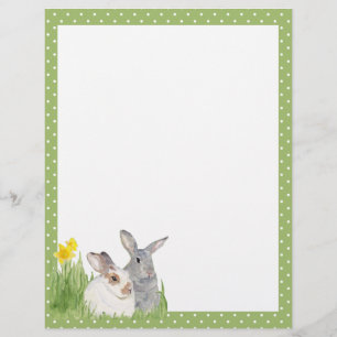 Springtime Bunnies i Flowers