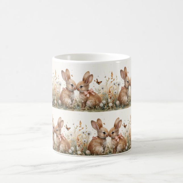 Springtime Bunny Bliss: Whimsical Påsk Kaffemugg (Center)