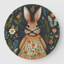 Springtime Bunny Clock Stor Klocka