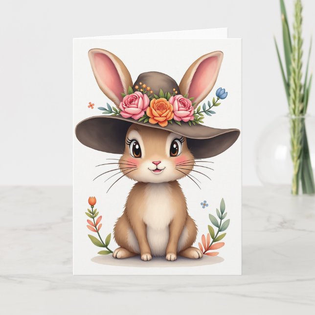 Springtime Bunny Friend Card Kort (Framsida)