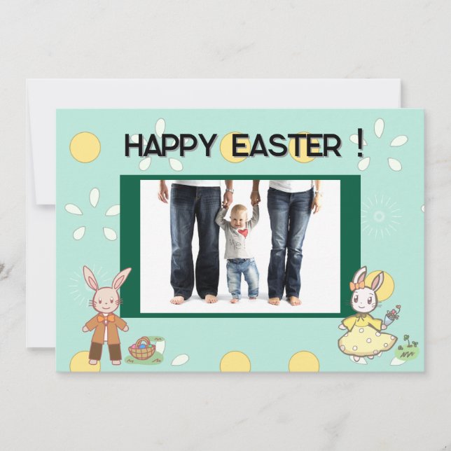 Springtime Bunny Joy Card Julkort (Framsida)