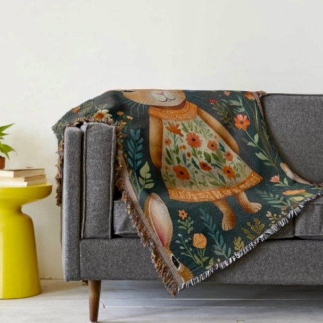 Springtime Bunny Magic  Filt (Skapare uppladdad)