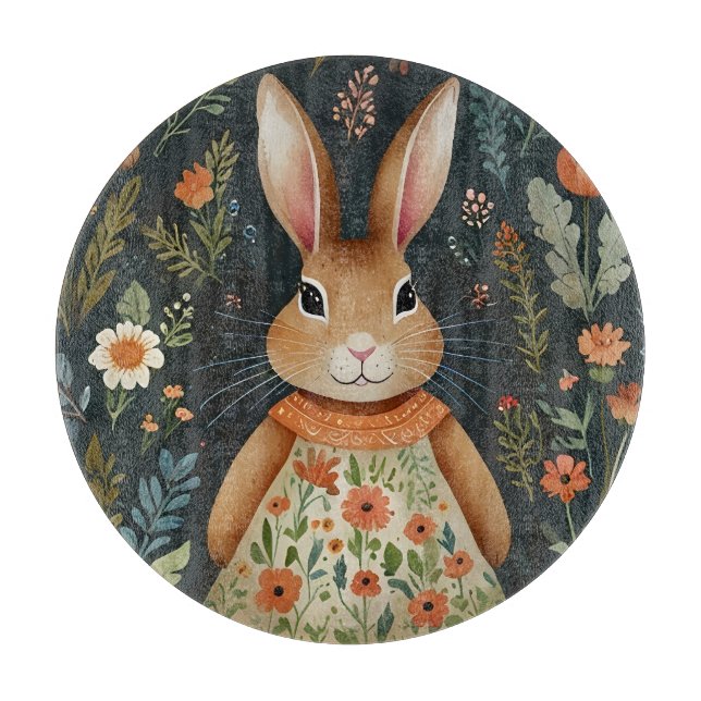 Springtime Bunny Magic Glass Caking Board (Framsidan)