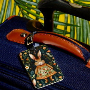 Springtime Bunny Magic Luggage Tag Bagagebricka