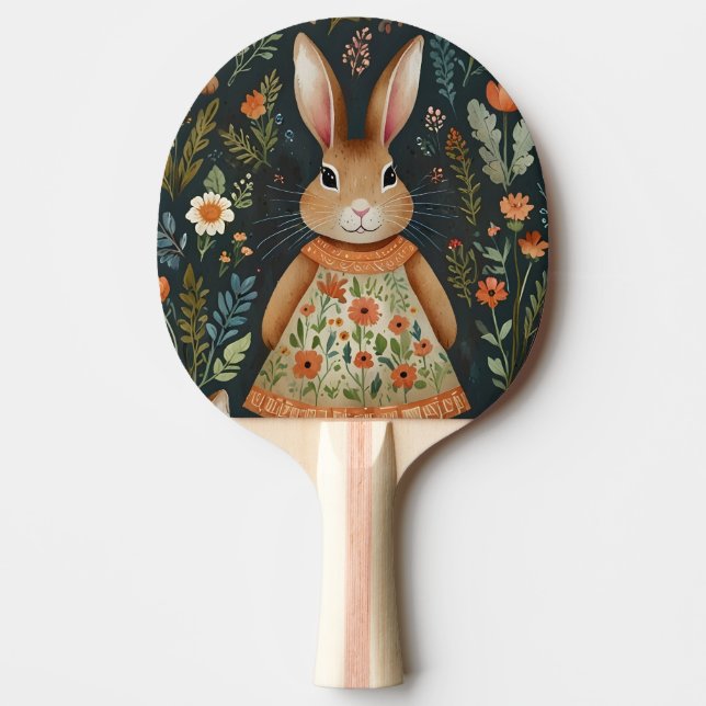 Springtime Bunny Magic Ping Pong Paddle Pingisracket (Framsidan)