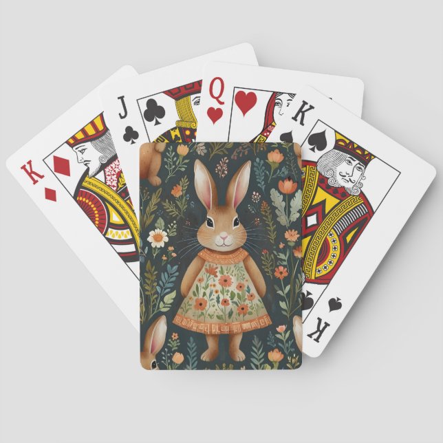 Springtime Bunny Magic-uppspelningskort Casinokort (Baksidan)