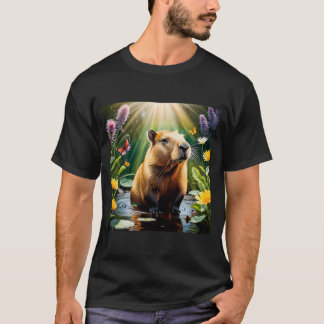 Springtime Capybara T Shirt
