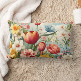 Springtime Charm Flower Pillow Lumbarkudde