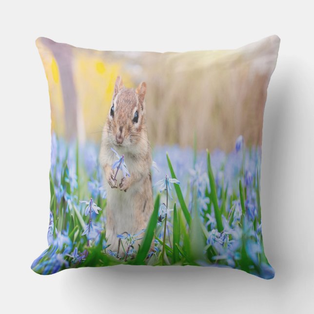 Springtime Chipmunk Kudde (Framsida)