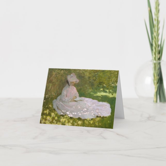 Springtime - Claude Monet Tack Kort (Framsida)