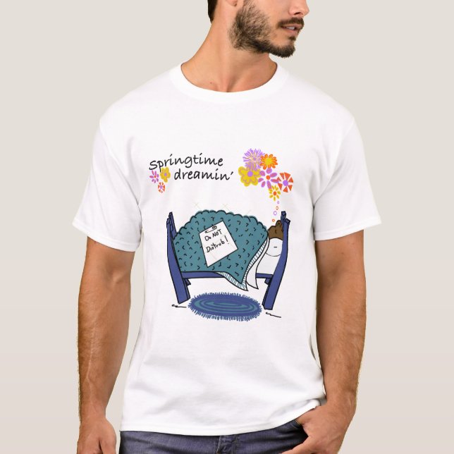 Springtime Dreamin" Groundhog Day T Shirt (Framsida)