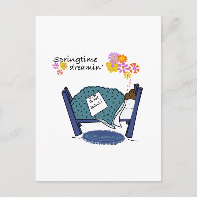 Springtime Dreaming Groundhog Helg Vykort (Framsida)