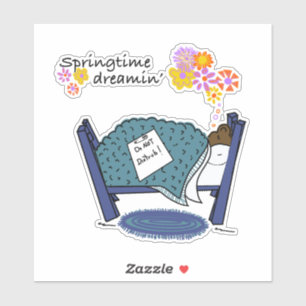 Springtime Dreaming Groundhog Klistermärken