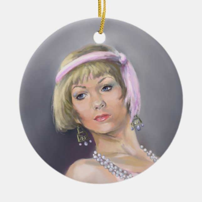 Springtime Flapper Circle Ornament (Framsidan)