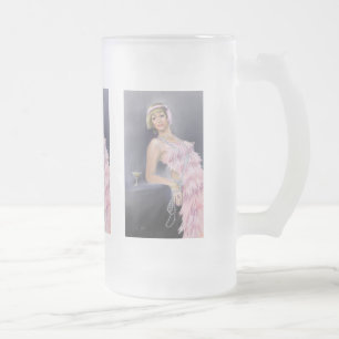 Springtime Flapper Frosted Beer Mugg