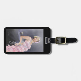 Springtime Flapper Luggage Tag Bagagebricka