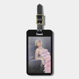 Springtime Flapper Luggage Tag Bagagebricka