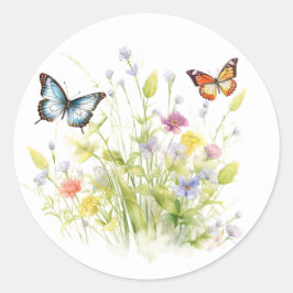 Springtime Flowers Stickers Runt Klistermärke