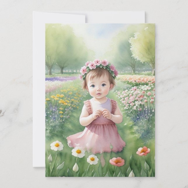 Springtime Flowers Tack Kort (Framsida)