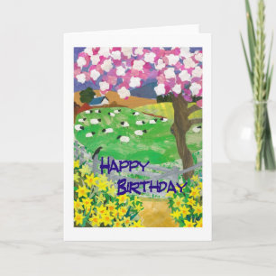Springtime-födelsedagskort Kort