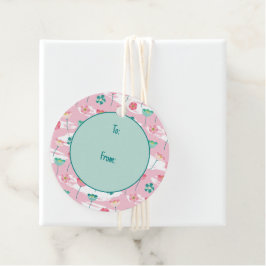 Springtime Garden Gåvor Etiketter