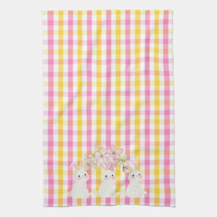 Springtime Gingham Kitchen Towels Kökshandduk