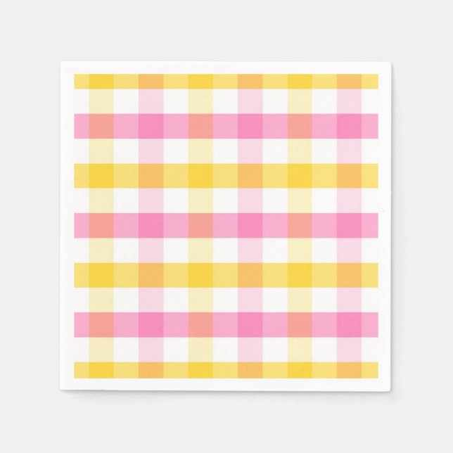 Springtime Gingham Pappersservett (Framsidan)