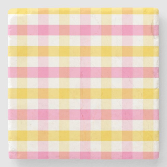 Springtime Gingham Stenunderlägg (Framsidan)