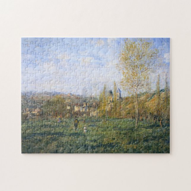 Springtime in Vetheuil Monet Fine Art Pussel (Horisontell)