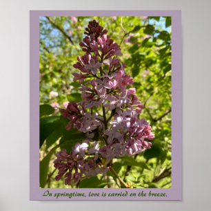 Springtime Lilac-inspirationerande utskrift Poster