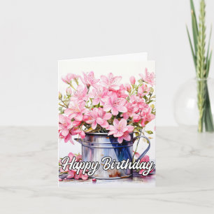 Springtime Lily Flower Illustration Kort