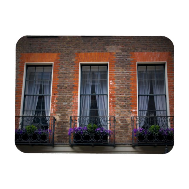 Springtime London Lavender Window Boxes - Magnet (Horisontell)