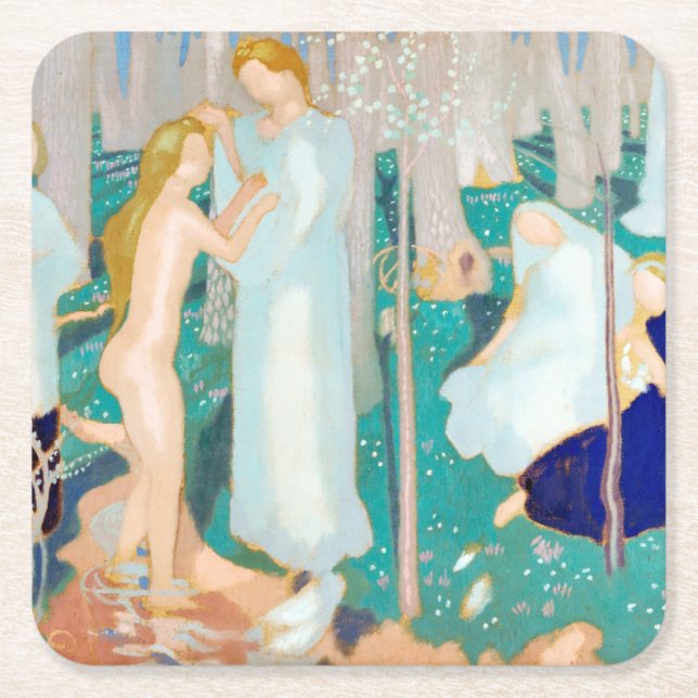 Springtime, Maurice Denis Underlägg Papper Kvadrat (Framsidan)