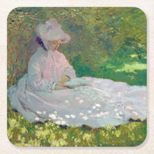 Springtime, Monet Underlägg Papper Kvadrat