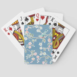 Springtime Mönster - Fåglar och blommor Casinokort