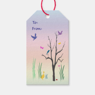 Springtime Pack för Gift-Märkre Presentetikett