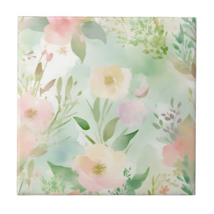 Springtime Pastel Watercolor Kakelplatta