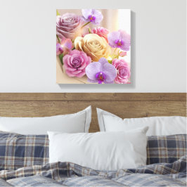 Springtime Splendor 3D-hälsningskort med Dew Kiss Canvastryck
