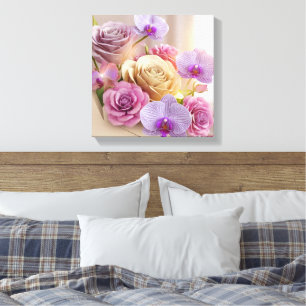 Springtime Splendor 3D-hälsningskort med Dew Kiss Canvastryck