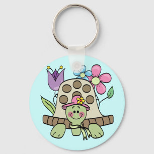 Springtime Turtle Tshirts och Gifts Nyckelring