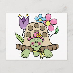 Springtime Turtle Tshirts och Gifts Vykort