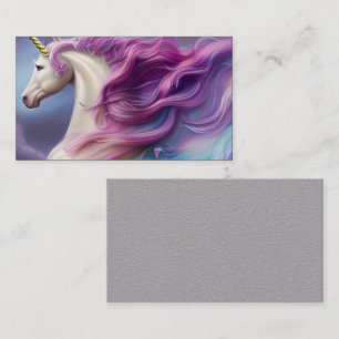 Springtime Unicorn Horse Triptych Visitkort