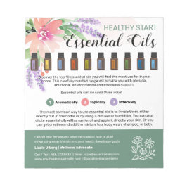 Springtime Watercolor Blommigt Essential Oils Anteckningsblock