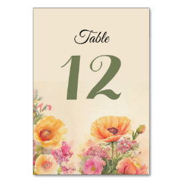Springtime Watercolor Flowers Bordsnummer