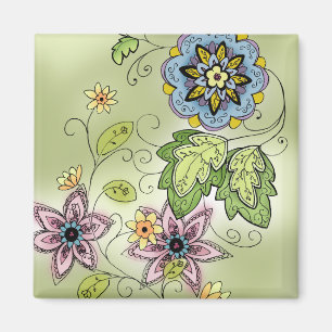 Springtimeblommigtmagnet Magnet