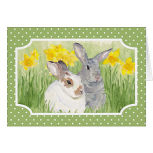 Springtimekaniner i blommor OBS kort