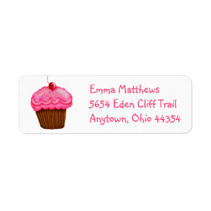 Sprinkalicious muffinreturetiketter returadress etikett