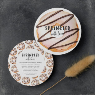 Sprinklad med babydusch för kärlek-donut meddelande